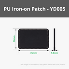 PU Iron-on Patch - Black to Silver (10pcs) - YD005