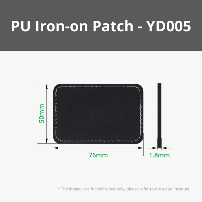 Rectangular PU Iron - on Patch (10pz)