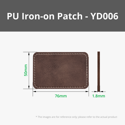 Rectangular PU Iron - on Patch (10pz)