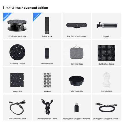 Revopoint POP 3 Plus 3D Scanner 3D