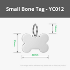 Small Bone Stainless Steel Tag (5PCS) - YC012