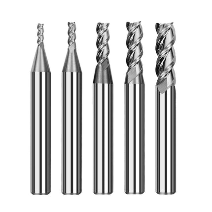 TwoTrees HRC55 3-schneidige Vollhartmetallfräser für CNC – 5 Stück