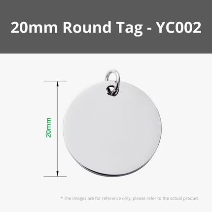 Rotondo Inox Acciaio Tag (5pz)
