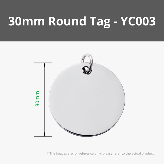 Rotondo Inox Acciaio Tag (5pz)