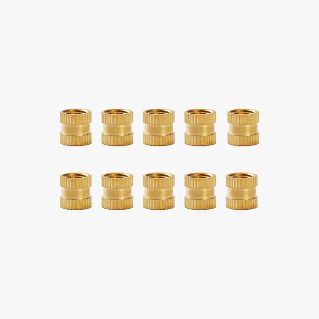 1/4'' - 8x8 Brass Knurled Heat - Insert Dado (10pz)