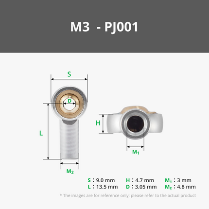 M3 Aluminum Asta End Ball Joint