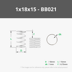 1x18x15 mm (2PCS) - BB021
