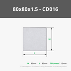 80x80x1.5 mm Square (2PCS) - CD016