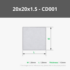 20x20x1.5 mm Square (10PCS) - CD001