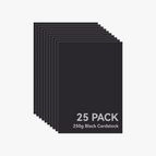 A4 250g Black Cardstock (25pcs) - YE001