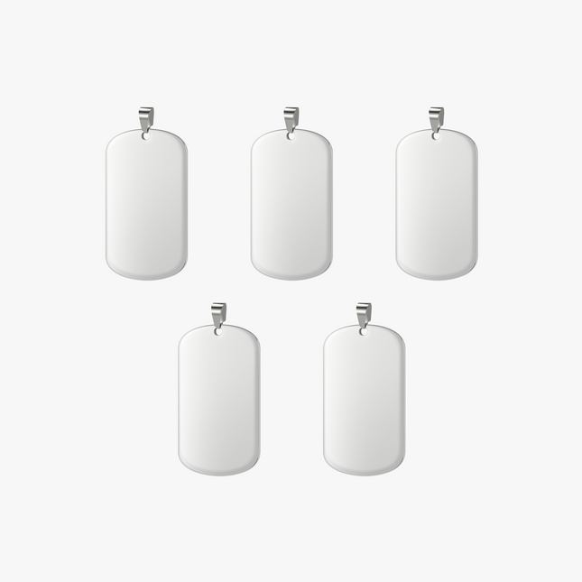 Inox Acciaio Military Tag (5pz)