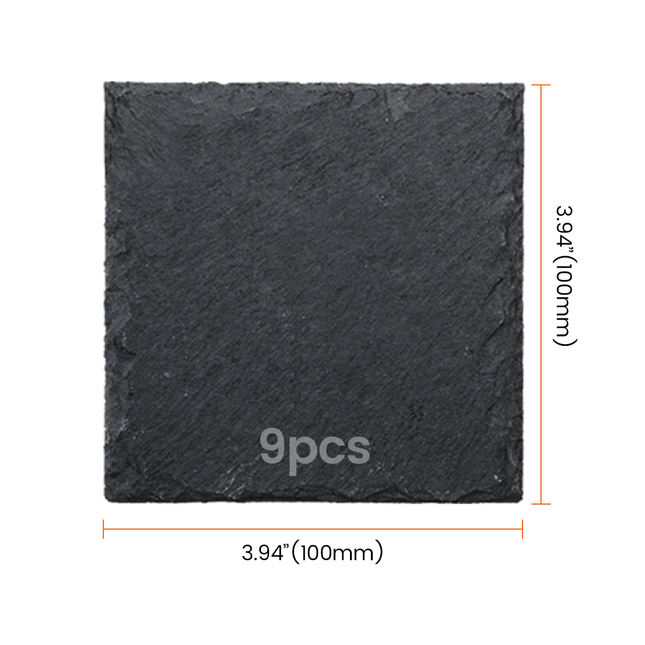 AlgoLaser Square Slate Coaster (9 pcs)