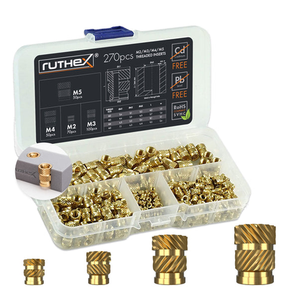 Ruthex M2 / M3 / M4 / M5 Gewindeeinsatz Sortimentsbox - 270 Stück