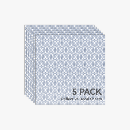 Luce Gray Riflettente Decal Foglio (5pz)